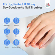 SAVILAND 3-in-1 Clear Nail Polish Base & Top Coat & Nail Strengthener 15ml | Quick Dry, For Damaged Nails, Helps Protect Nails & Extend Polish Wear, High Gloss Regular Nail Lacquer, Home Women Gift