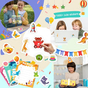 48 Sheets Stickers for Kids, Cute Stickers Variety Pack for Scrapbooking | Teachers Classroom Prizes, Goodie Bag Stuffers Including Animals, Cars, Dinosaurs, Fishes, Hearts, Stars and More