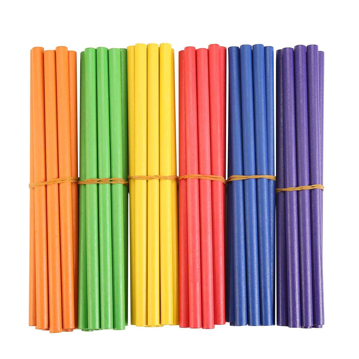 60 Pcs Rhythm Sticks for Kids Bulk, Wood Music Lummi Sticks, 6 Colors