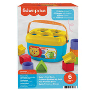 Fisher-Price Baby's First Blocks, Ages 6+ Months | BPA-free plastic,ASTM F963 compliant, sorting + stacking skills, 10 blocks + bucket, no batteries