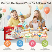 Wingyz Kids Drum Set, 11-in-1 Wooden Musical Instruments for Toddlers | Low-noise Montessori Music Toys with Drums, Cymbals, Maracas and Wrist Bells for Rhythm play,1st birthday gifts