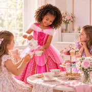 Meland Light Up Princess Dress for Girls Ages 3-10, Halloween Costume Party | Pink Light up Princess Dress for Girls with Princess Toys, Halloween Christmas Birthday Gift for Girls 3 4 5 6 7 8 9 10