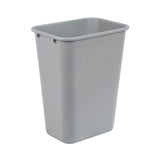 Amazon Basics Lightweight Rectangular Commercial Office Wastebasket, 10 Gallons, Grey