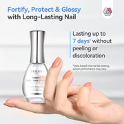 SAVILAND 3-in-1 Clear Nail Polish Base & Top Coat & Nail Strengthener 15ml | Quick Dry, For Damaged Nails, Helps Protect Nails & Extend Polish Wear, High Gloss Regular Nail Lacquer, Home Women Gift