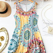 🌸Summer Hot Sale✨Casual Sleeveless A-Line Printed Summer Dress