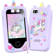 Kids Smart Phone for Girls, Christmas Birthday Gifts for Girls Age 3-10 | Kids Toys Cell Phone, 2.8" Touchscreen Toddler Learning Play Toy Phone with Dual Camera, Game, Music Player, 8GB Card, Purple