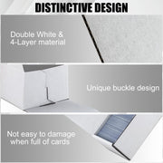 Trading Card Storage Box, 10-Pack 1100 Count White Corrugated Cardboard Box | Bulk Sports Storage Box for TCG/Magic/Mtg Basketball Card, Collectible Trading Cards