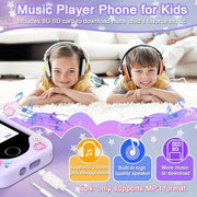 Kids Smart Phone for Girls, Christmas Birthday Gifts for Girls Age 3-10 | Kids Toys Cell Phone, 2.8" Touchscreen Toddler Learning Play Toy Phone with Dual Camera, Game, Music Player, 8GB Card, Purple