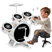 Kids Drum Set for Toddlers 1-3 - 5 Drum Musical Toys for Kids 3-5 Boy Girl | Toddler Musical Toy Drum Set Birthday Christmas Gift Kids Age 3-5 / 5 Drums w Stool Musical Instruments Toy for 3 4 Year Old