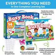 Montessori Busy Book & Preschool Learning Workbook for Toddlers Ages 3-5 | Preassembled Quiet Activity Book - Educational Travel Toy - Toys and Gifts for Kids