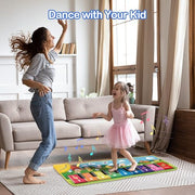 FOKI Floor Piano Mat, Baby & Toddler Toys for 1-3 Year Old Boys & Girls | Sensory Musical Toy with 5 Modes, Dual Volume Controls and 8 Music Cards, Gift-Ready for Birthdays and Christmas