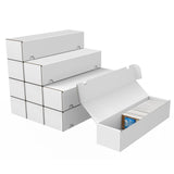 Trading Card Storage Box, 10-Pack 1100 Count White Corrugated Cardboard Box | Bulk Sports Storage Box for TCG/Magic/Mtg Basketball Card, Collectible Trading Cards