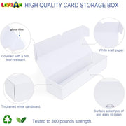 Trading Card Storage Box, 8-Pack 1000 Count Cardboard TCG & Sport Card Box | Trading Card Storage with Divider and Labels, Card Organizer Box for MTG, Magic, Football, Basketball, Game Card Collections