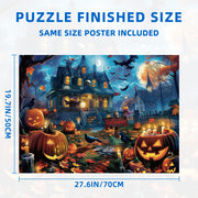 Nattork Jigsaw Puzzle 1000 Pieces for Adults, Halloween Haunted House,Challenging Adult Puzzles for Halloween Decor & Gift