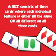 SET Enterprises SET - The Family Card Game of Visual Perception - Race to Find The Matches, For Ages 8+,81 Cards, Rules included