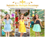 LIMIROLER Princess Dress Up Clothes for Little Girl Role Play Costume Gift Set Princess Dress Up Toys for Toddler Girls
