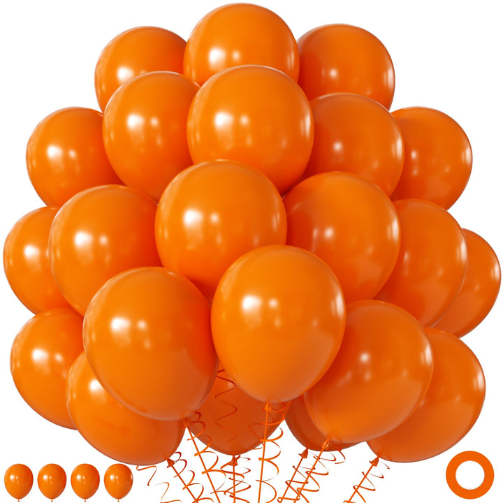 60Pcs Orange Balloons for Thanksgiving Halloween Birthday Party Decorations | Little Cutie Pumpkin Baby Shower Bridal Shower Graduation Fall Party Decorations, 12Inch