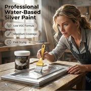 Water-Based Silver Paint for Metal & Wood