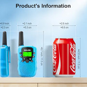 SANJOIN Walkie Talkies for Kids, Birthday Gifts for Girls 4 5 6 7+Years Old | 3 Miles Long Range, Clear Sound, 22 Channels 2 Way Radio to Camping Hiking Outdoor Games Toys for Girls Boys Ages 3-12