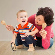 Stoie’s Wooden Musical Instruments for Kids Ages 3+, Montessori Music Toy Set for Kids with Drum, Tambourine, Maracas, Bells & Flute, Educational Preschool Toys for Boys & Girls