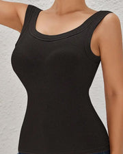 👙Ribbed Padded Camisole With Built-In Bra