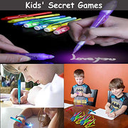 32 Pack 2 Style Invisible Ink Pen with UV Black Light Secret Spy Pens | Secret Messages for Halloween , Magic Disappearing Ink Markers School Supplies Kids 4-8, 8-12 Party Favors Boy Girl Exchang
