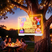 Geokay 16" Rechargeable LED Drawing Board with 9-Color Light Effects | Birthday & Christmas Gift Idea for Girls/Boys/Kids/Teens, Doodle Neon Glow Pad with Built-in Stand Tracing Book & 7 Markers
