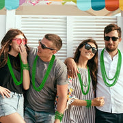 100PCS St Patricks Day Accessories, Green St. Patricks Day Beads Necklace, 33" Round Beads Irish Saint Patricks Necklaces Costume Bulk, Parade Throw Accessories for Wedding Birthday St. Patricks Decor
