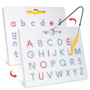 GAMENOTE Magnetic Letter Board Double Sided, ABC Alphabet Tracing Board | 2 in 1 preschool learning toy, uppercase lowercase letters, handwriting practice, educational classroom toy for toddlers kids