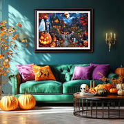Blueforest Halloween 1000 Piece Jigsaw Puzzle for Adults - Spooky Ghosts, Skeletons, Pumpkins, Witch & Haunted House Puzzle, Challenging Fun Adult Puzzles for Relaxation, Decor & Gifts