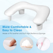 LIONVISON Arm Rest for Nails Tech U Shaped - Comfortable Manicure Nail Hand Rest Pillow Cushion, Nail Armrest Stand for Acrylic Nail Art Tech, Quick Installation, White