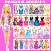 138 Pcs Doll Clothes and Accessories, 5 Wedding Gowns 9 Fashion Dresses 3 Tops 3 Pants 3 Bikini Swimsuits 20 Shoes for 11.5 inch Doll Christmas Stocking Stuffers Girls Gift Age 5-7 8-10