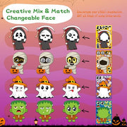 Halloween Stickers 48 Sheets DIY Halloween Party Favors Crafts Kids | 8.6" X 5.8" Halloween Activities Games Goodie Bag Stuffers for Kids Toddlers Classroom Gifts Supplies Treats Prizes Decor