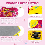Floor Piano Mat, Toddler Girl Toys Musical Mat, 1 2 3 Year Old Girl Gifts | Keyboard Floor Playmat, 39.5" Electronic Music Animal Sound Touch Play Blanket, Dancing Mat