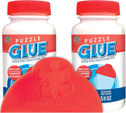 MasterPieces – Puzzle Glue with Wide Plastic Spreader, Easy to Apply, Dries Quick and Clear, Protects Finished Jigsaw Puzzles, Water-Soluble, 2 Pack, 5 oz Each