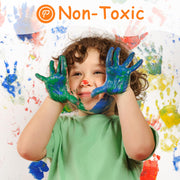 ABEIER Washable Finger Paint for Toddlers 1-3, 12 Non-Toxic Colors | Ages 1-3 4 5 6+, Baby Safe, easy cleanup, creamy texture, color mixing, hand and foot prints, sensory play, preschool crafts