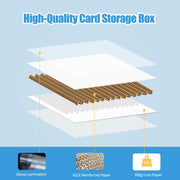 4 Pack Sports Card Boxes 3600 Count Cardboard Card Storage Box White Bulk Card Storage Baseball Card Boxes with 10 Dividers Sports Cards Storage Box for Card Game Baseball Card Storage Boxes