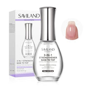 SAVILAND 3-in-1 Clear Nail Polish Base & Top Coat & Nail Strengthener 15ml | Quick Dry, For Damaged Nails, Helps Protect Nails & Extend Polish Wear, High Gloss Regular Nail Lacquer, Home Women Gift
