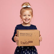 Stoie’s Wooden Musical Instruments for Kids Ages 3+, Montessori Music Toy Set for Kids with Drum, Tambourine, Maracas, Bells & Flute, Educational Preschool Toys for Boys & Girls