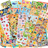 48 Sheets Stickers for Kids, Cute Stickers Variety Pack for Scrapbooking | Teachers Classroom Prizes, Goodie Bag Stuffers Including Animals, Cars, Dinosaurs, Fishes, Hearts, Stars and More