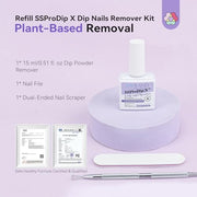 SAVILAND Gentle Dip Powder Remover Kit, No Need Soaking Or Wrapping 15ml