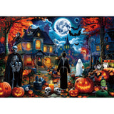 PuzzOne Halloween 1000 Pieces Puzzles for Adults Horror House Night | Halloween Spooky Skeletons and Ghosts Jigsaw Puzzle with Pumpkins for Holiday Party Game Decor Gifts Dust Free (27.5"x19.7")