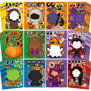 Halloween Stickers 48 Sheets DIY Halloween Party Favors Crafts Kids | 8.6" X 5.8" Halloween Activities Games Goodie Bag Stuffers for Kids Toddlers Classroom Gifts Supplies Treats Prizes Decor