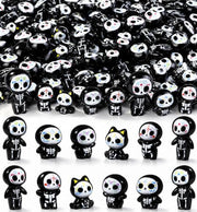 Celltestria 60pcs Halloween Mini Figurines Resin Ghost Toys | Halloween Party Favor Bag Fillers Embellishments Scrapbook Micro Fairy Garden Decor