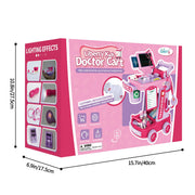Liberry Toddlers Doctor Kit Toy for Girls Boys Ages 2 3 4 5, Pink | Kids Doctor Playset with Cart, Costume & Stethoscope, Role Play, Pretend Play Medical Toys, Birthday Gift
