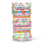 Rainbow Loom Wrap it Loom Bracelet Maker - DIY Friendship Jewelry Kit | Craft 4 styles including macrame and friendship bracelets with 600 alphabet, clay, and flower beads for kids Ages 8+