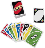Mattel Games Giant UNO Card Game, Ages 7+, Players 2-10 | Oversized Classic UNO Deck With Customizable Cards for Bigger Game Play, Color Blind Accessible