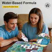 YAKAMOZ Jigsaw Puzzle Glue Clear, Quick Drying with Scraper, 200mL | Preserve & Frame Finished Puzzles | Strong Hold | Water-Based, Non-Toxic Formula | Easy to Apply | Covers Up to 5,000 Pieces