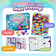 The Fidget Game SquishyLand in Rainbow Reef Board Game, Pre-K to 2nd Grade | Educational & Phonics Kindergarten Learning Activities, Mochi Squishy Toys Set, 2-6 Players