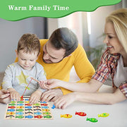 Magnetic Wooden Fishing Game Toy for Preschoolers, Alphabet Fish Catching Counting Games Puzzle with Numbers and Letters, Preschool Learning ABC and Math Educational Toys for 3 4 5 Years Old Kids